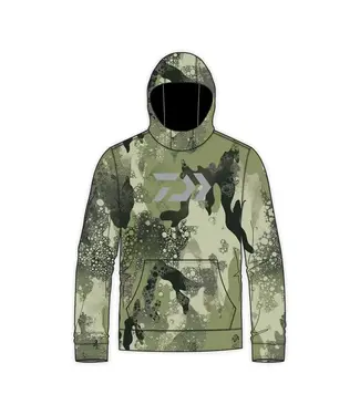 DAIWA Daiwa D-Vec Grey Logo Woods Camo Fleece Hoodie