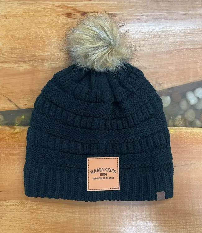Ramakko's Ivory Faux Fur Pom Beanie