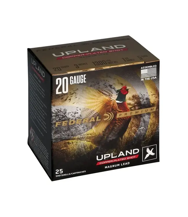 Federal Upland Magnum Ammunition - 20 Gauge, 5 Shot, 3 in, 1 1/4 oz, 1300 fps