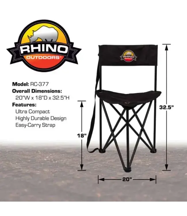 Rhino Folding Tripod Hunting Chair