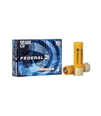 FEDERAL AMMO Federal Ammo Power-Shok Rifled Slug Ammunition - 20 Gauge, 328 Grain, 2-3/4 in, 1600 fps