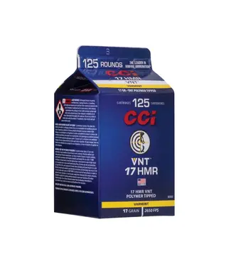 CCI AMMUNITION CCI VNT Ammunition - 17 HMR, 17 Grain, 2650 fps