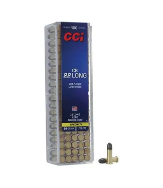 CCI AMMUNITION CCI CB Long Small Game Ammunition - 22 Long, 29 Grain, Lead Round Nose, 710 fps