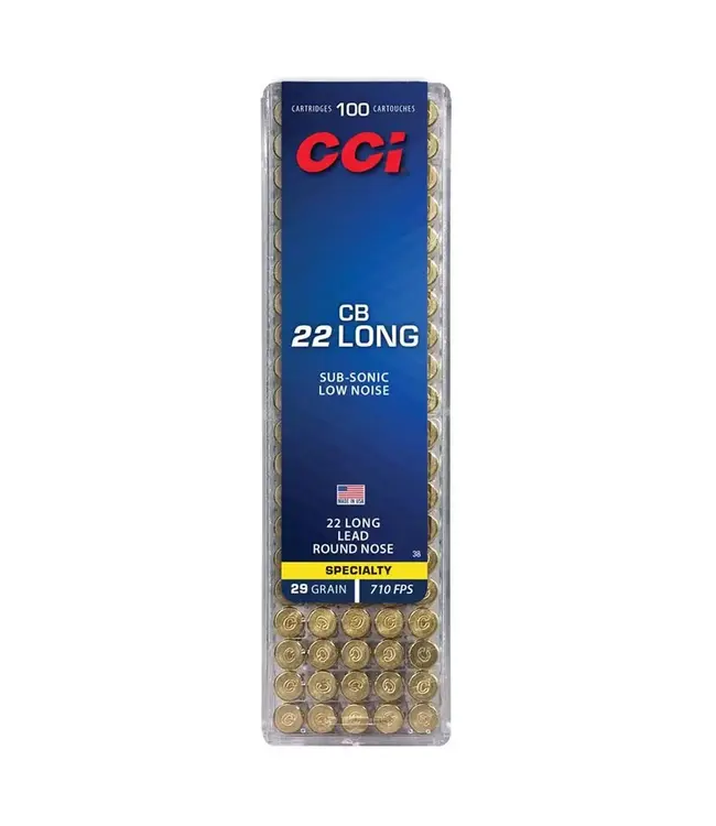 CCI CB Long Small Game Ammunition - 22 Long, 29 Grain, Lead Round Nose, 710 fps