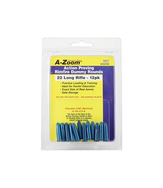 A-ZOOM A-Zoom .22 Rimfire Action Proving Dummy Rounds - 22 LR, 12 pk