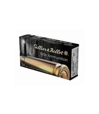 SELLIER AND BELLOT Sellier & Bellot 22 Hornet SP Ammunition - 45 Grains, 20 Rounds