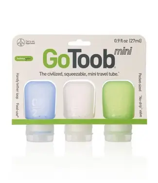 Humangear GoToob+ Silicon Mini Bottles - 27 ml, 3 Pack
