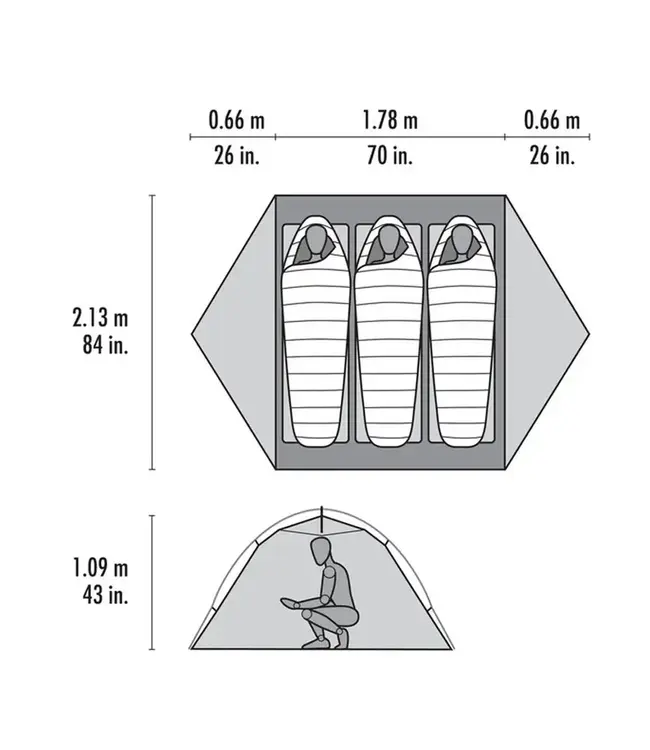 MSR Camping Supplies Elixir 3-Person Backpacking Tent