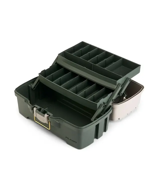 Plano Two-Tray Tackle Box - Green/Tan