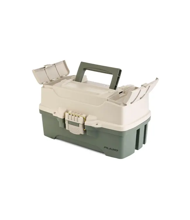 Plano Two-Tray Tackle Box - Green/Tan