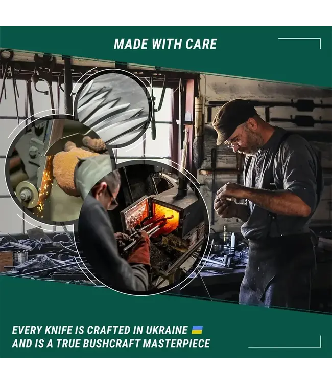 Beavercraft Dune Carbon Steel Bushcraft Knife Walnut with Sheath