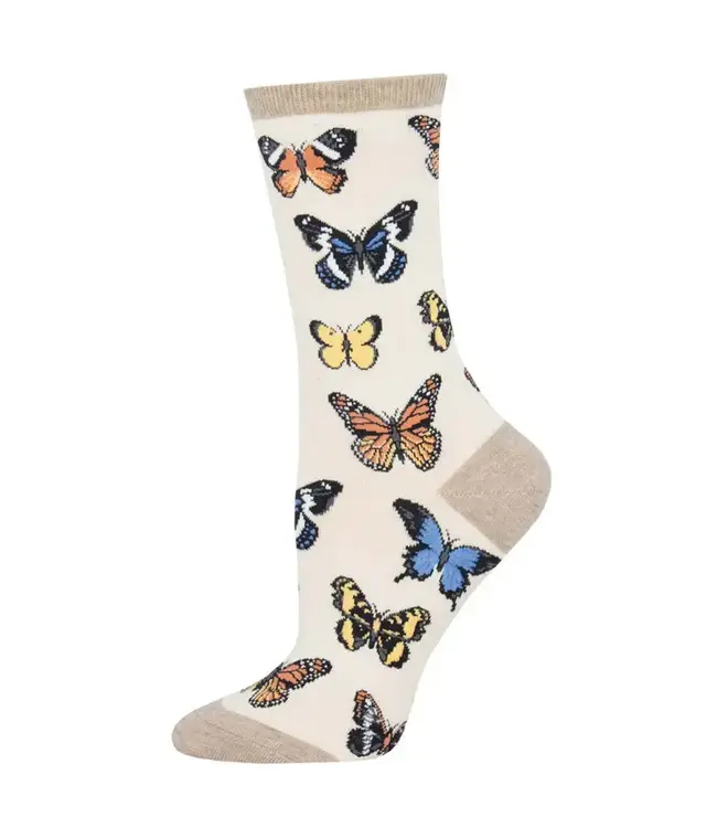 Socksmith Majestic Butterflies Cotton Crew Socks