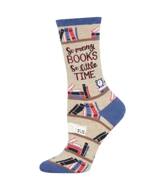 SOCK SMITH Sock Smith Time For A Good Book Cotton Crew Socks