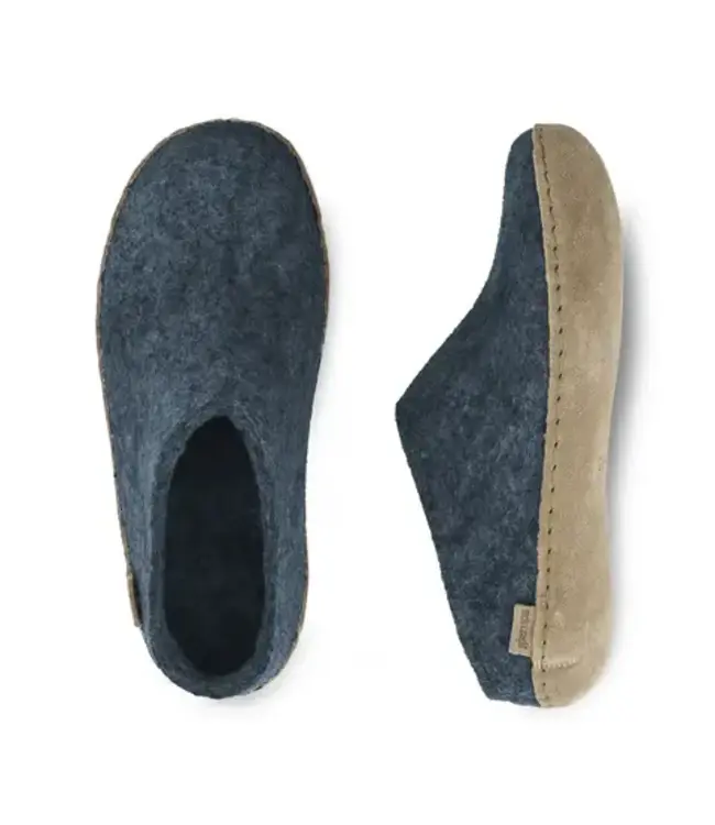 Glerups Slip On Leather Sole Slipper