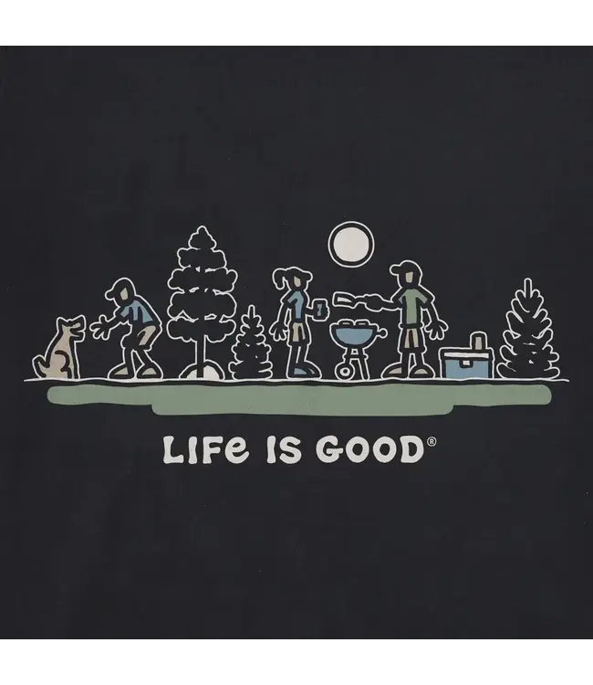 Life Is Good Men's Backyard Grilling Vista Short Sleeve Crusher Tee