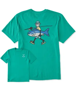 LIFE IS GOOD Life Is Good Men's Jake Big Fish Short Sleeve Crusher-LITE Tee