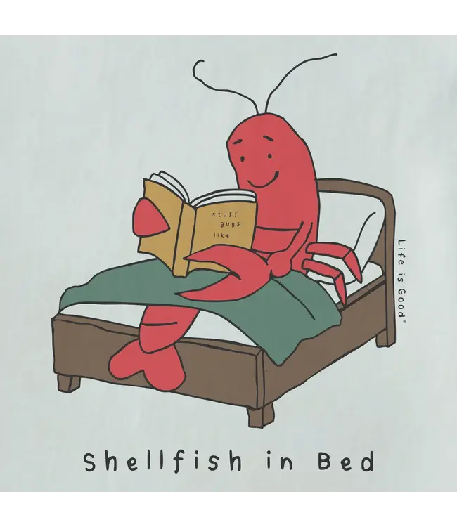 Life Is Good Men's Shellfish in Bed Short Sleeve Crusher-LITE Tee