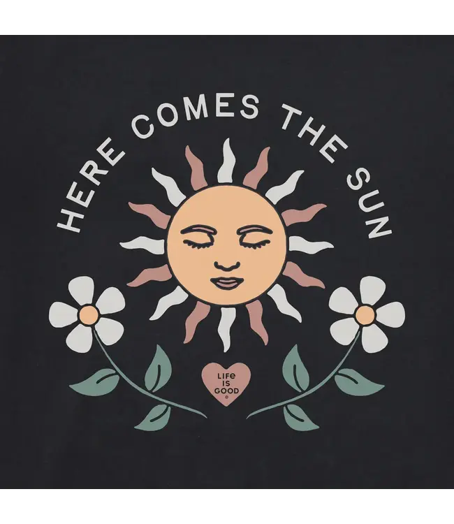 Life Is Good Women's Here Comes the Sun Short Sleeve Crusher Vee