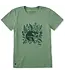 Life Is Good Women's Sleeping Fox on Ferns Short Sleeve Crusher Tee