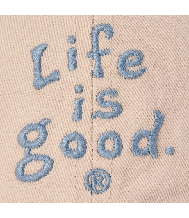 Life Is Good Adult Unisex LIG Vintage Wordmark Stacked Chill Cap