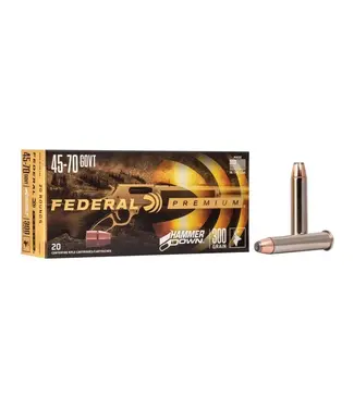 FEDERAL AMMO Federal HammerDown Rifle Ammunition - 45-70 Government, 300 Grain, Bonded Soft Point, 1850 fps