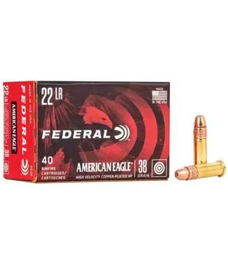 FEDERAL AMMO Federal American Eagle Rimfire Ammunition - 22 LR, 38 Grain, 1260 fps