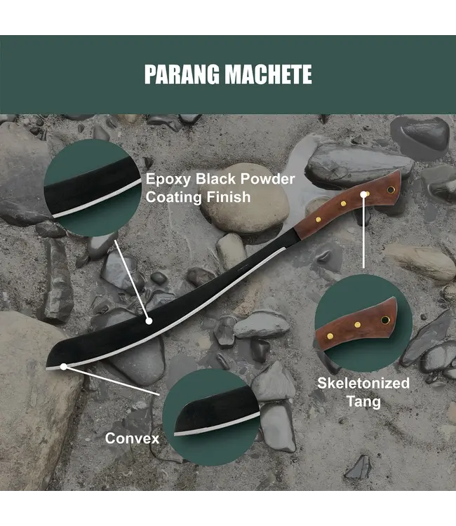 Condor Parang Machete With Leather Sheath - 17 1/2 in