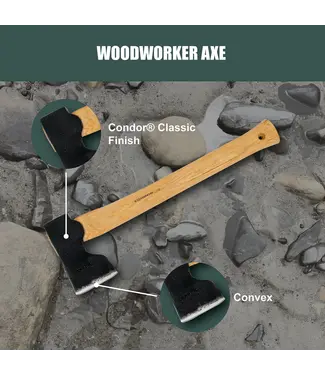CONDOR Condor Woodworker Axe With Leather Sheath - 1.5 lb