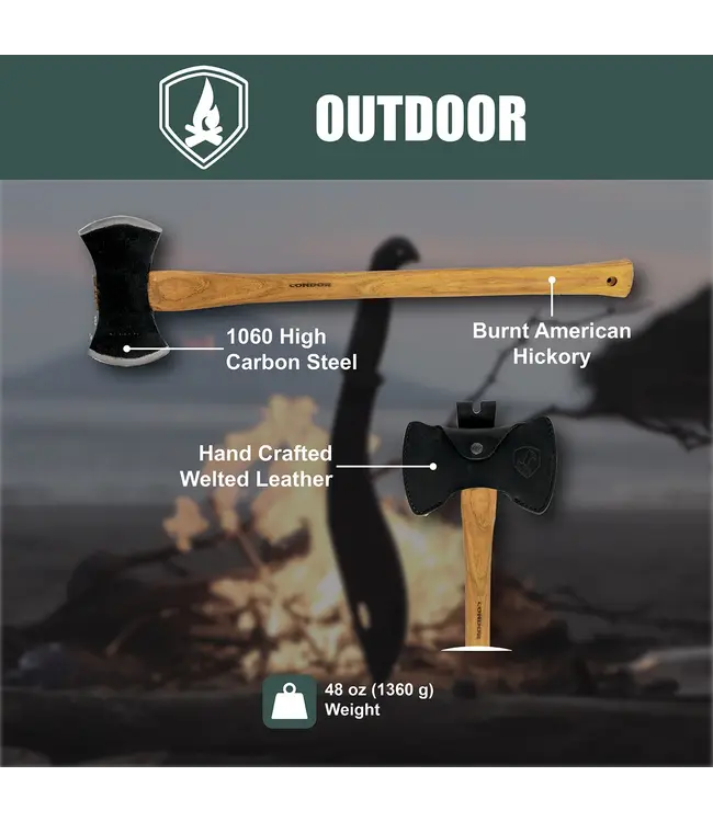 Condor Doubl.bit Michigan With Leather Sheath - 1.75lb