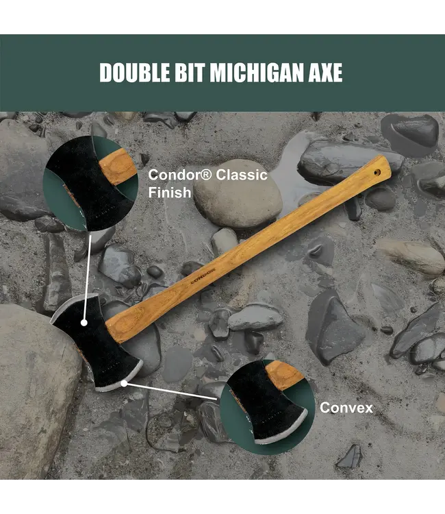 Condor Doubl.bit Michigan With Leather Sheath - 1.75lb