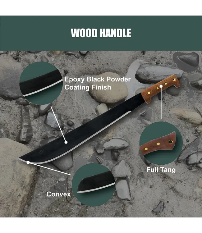 Condor El Salvador Machete Wood Handle With Leather Sheath