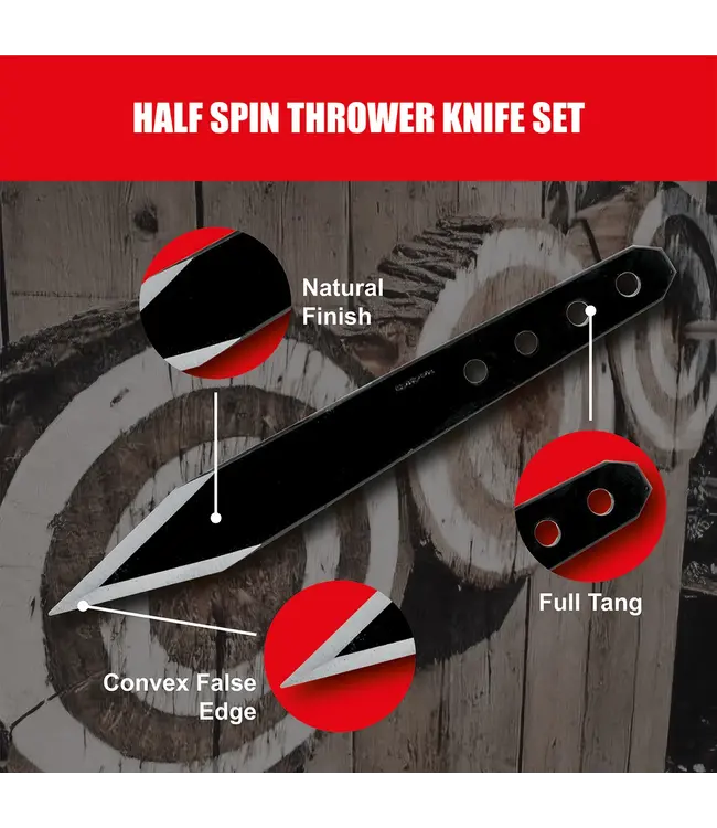 Half Spin Thrower Knife Set