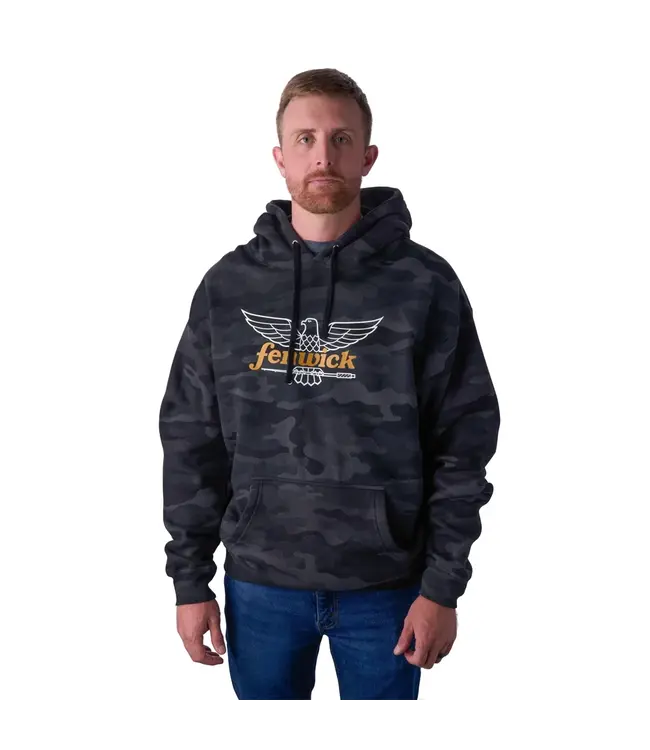Fenwick Logo Camo Pullover Fleece Hoodie