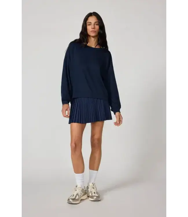 MPG Women's Cozy Fleece Relaxed Crew Neck Sweatshirt