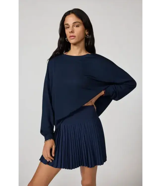 MPG Women's Cozy Fleece Relaxed Crew Neck Sweatshirt