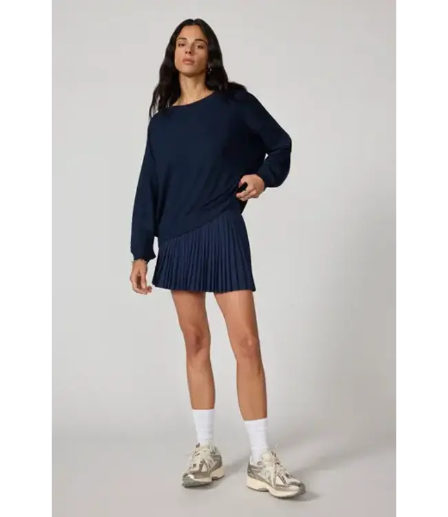 MPG Women's Cozy Fleece Relaxed Crew Neck Sweatshirt