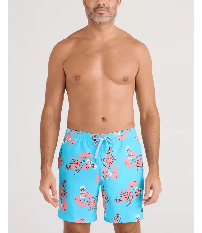 Saxx Oh Buoy 2N1 Stretch Swim Trunk with Liner - 7"