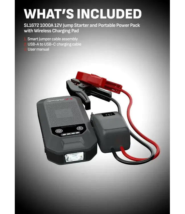 Schumacher 4-in-1 Lithium Jump Starter and Portable Power Pack