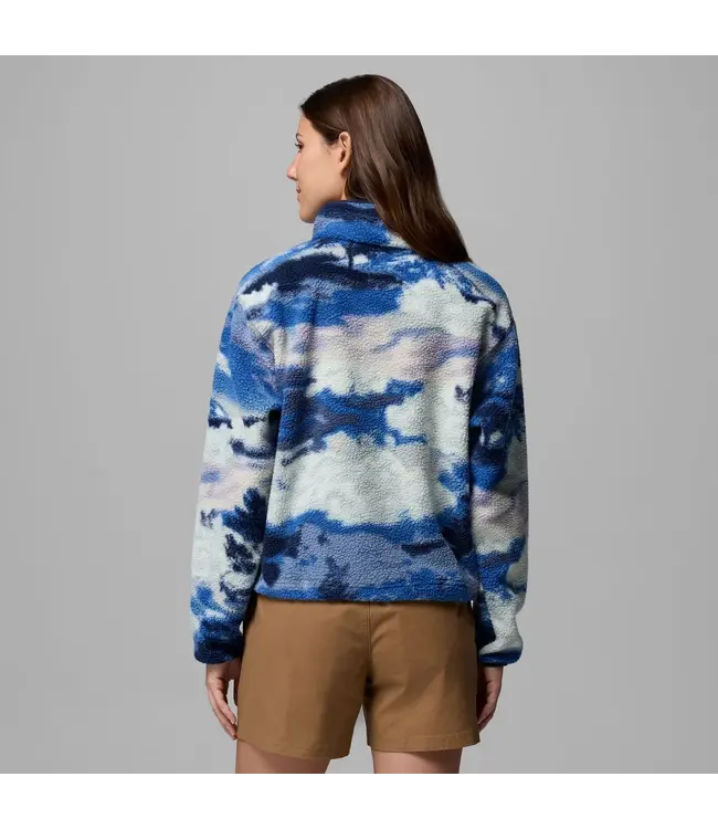 Columbia Women's Helvetia II Printed Cropped Half Snap Fleece Pullover