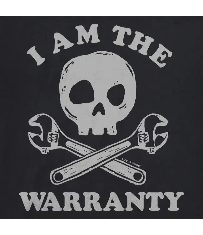 Life Is Good Men's I am the Warranty Skull & Tools Short Sleeve Crusher Tee