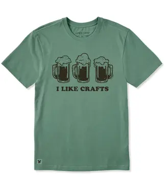 LIFE IS GOOD Life Is Good Men's I Like Crafts Beers Short Sleeve Crusher Tee