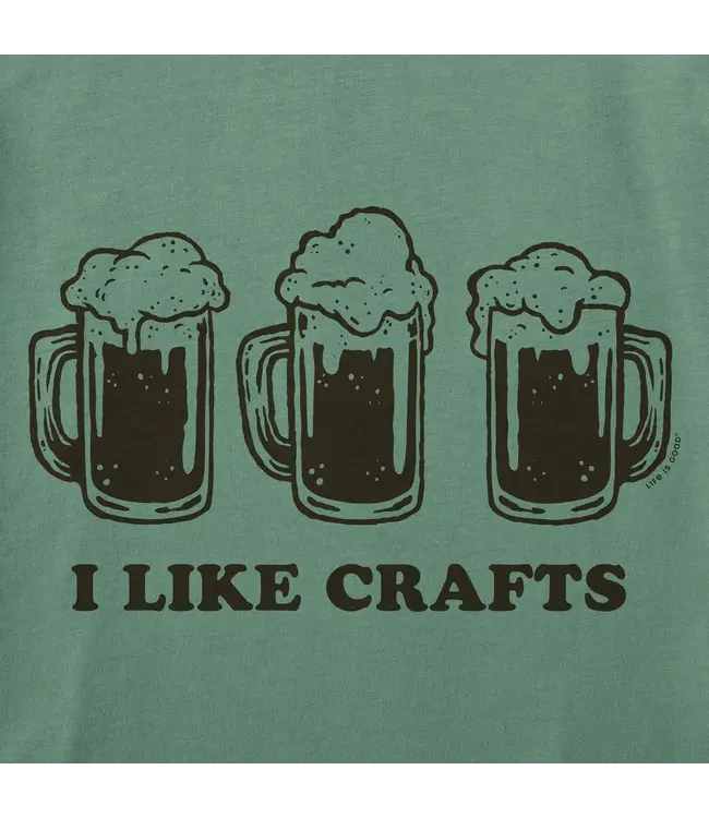 Life Is Good Men's I Like Crafts Beers Short Sleeve Crusher Tee