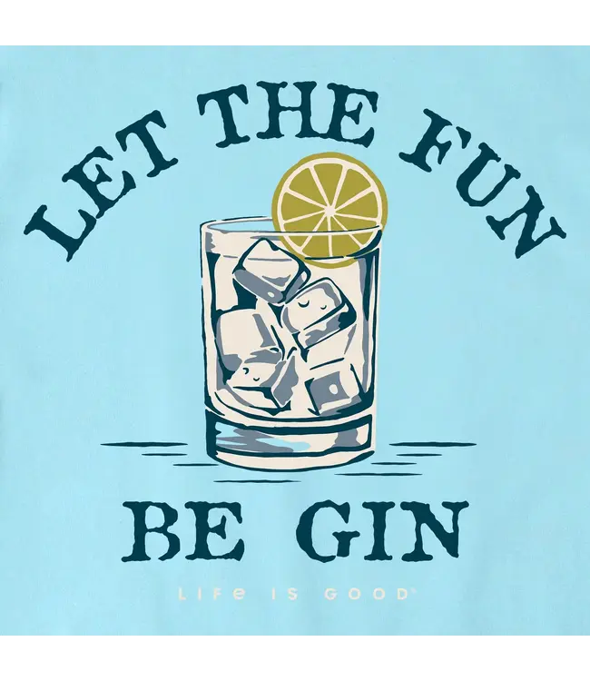 Life Is Good Men's Let the Fun Be Gin Drink Short Sleeve Crusher Tee