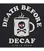 Life Is Good Women's Death Before Decaf Jolly Roger Short Sleeve Crusher Tee