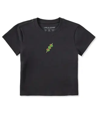LIFE IS GOOD Life Is Good Women's Olive Stack Mini Crusher-LITE Shrunken Tee