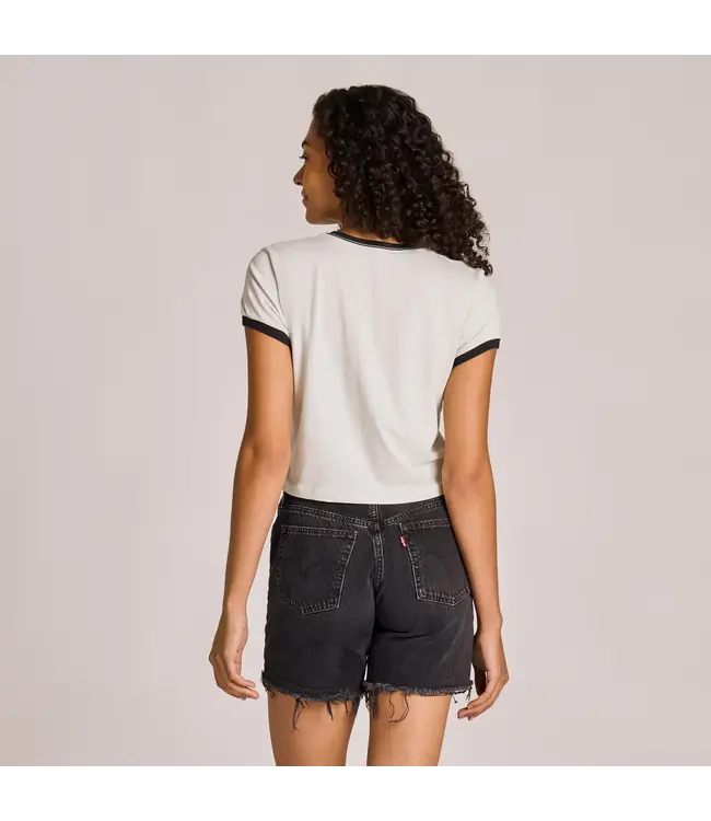 Life Is Good Women's Positive Energy Bolt Crusher-LITE Shrunken Ringer Tee