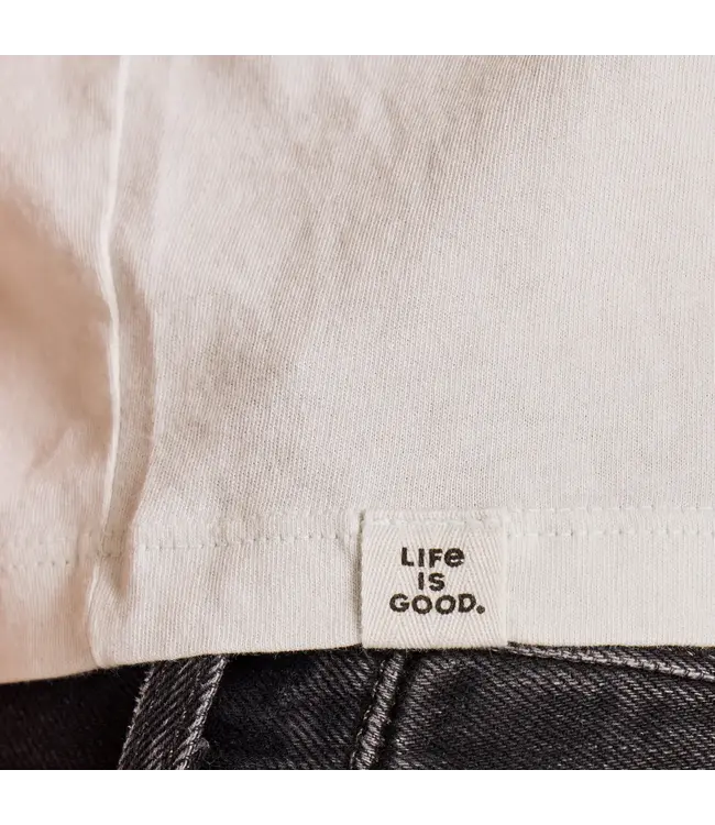 Life Is Good Women's Positive Energy Bolt Crusher-LITE Shrunken Ringer Tee