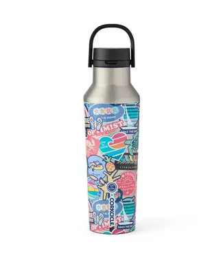 LIFE IS GOOD Life Is Good Beach Sticker Collage 20oz Stainless Corkcicle Canteen
