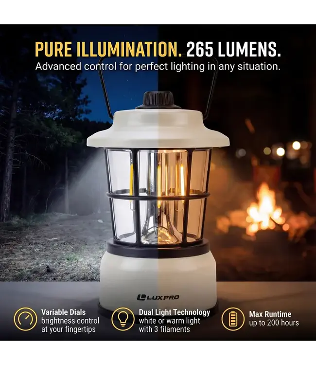 LuxPro 265 Lumen Retro LED Lantern