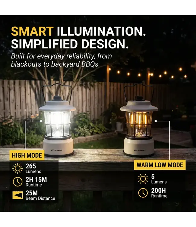 LuxPro 265 Lumen Retro LED Lantern